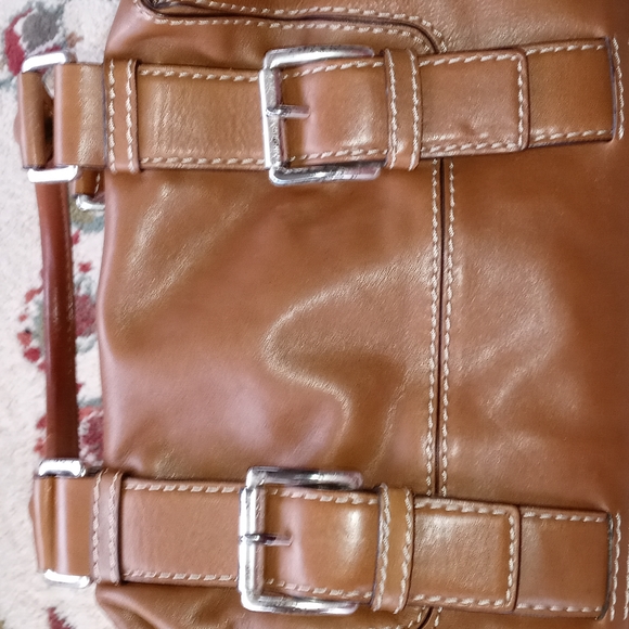 MICHAEL KORS VINTAGE LEATHER SATCHEL - Picture 2 of 11